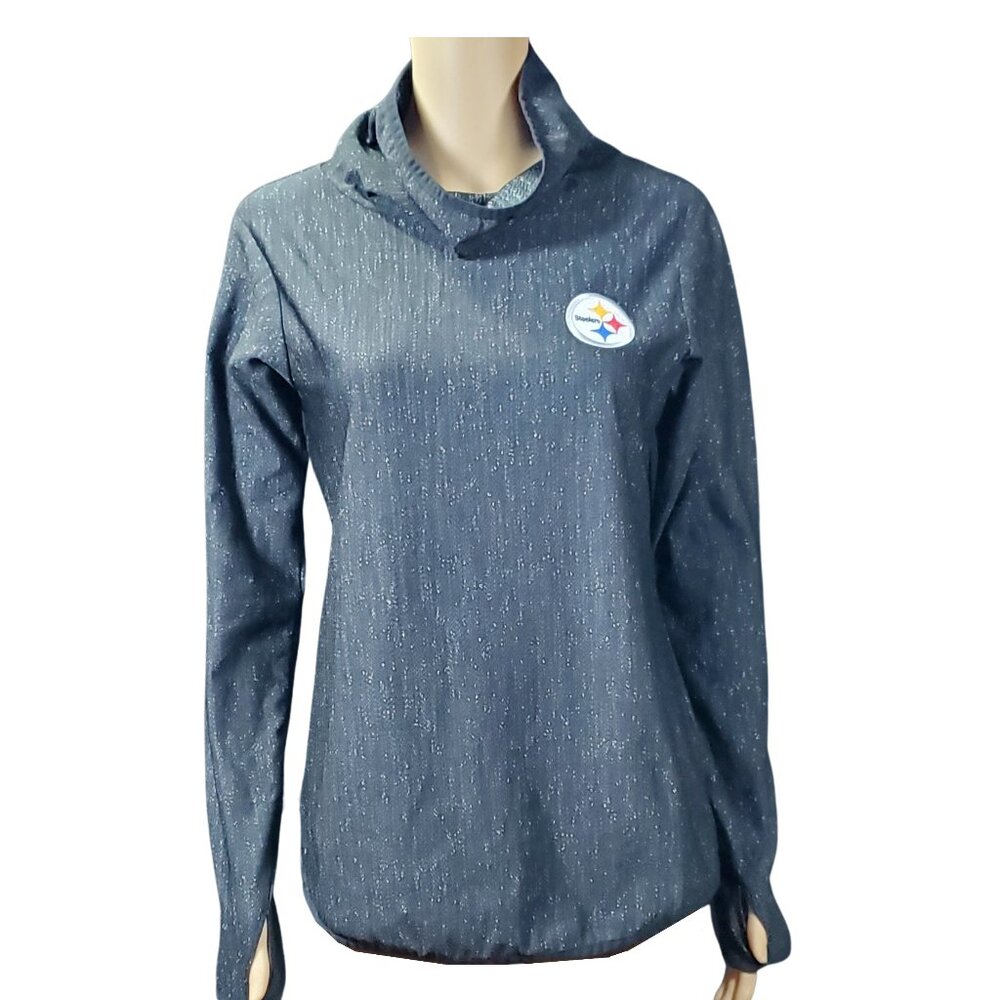 NFL Pittsburgh Steelers Women’s Speckled Pullover Stretch Activewear Top
